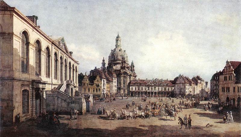 BELLOTTO, Bernardo New Market Square in Dresden from the Jdenhof oil painting picture
